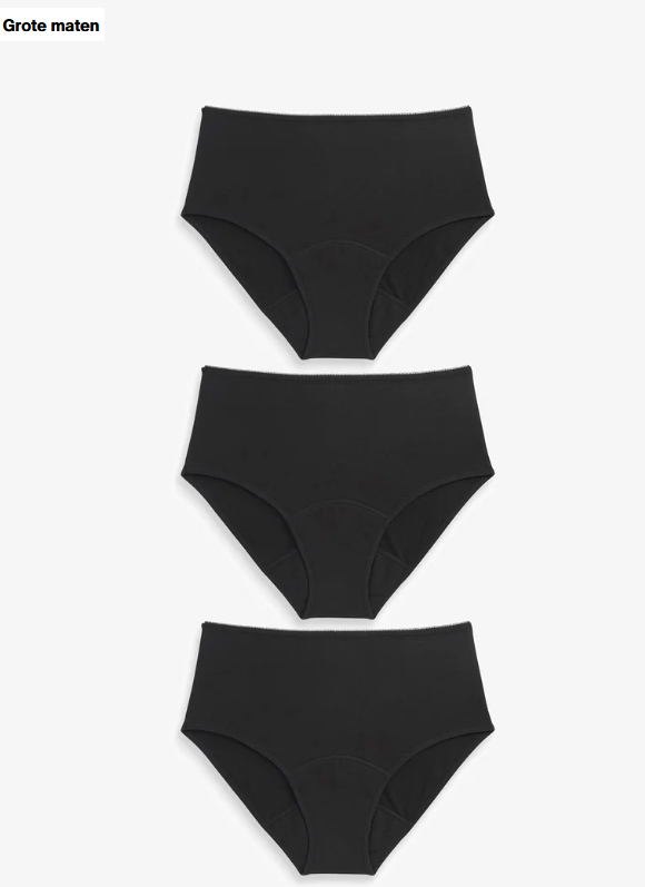 Next MEDIUM FLOW ESSENTIAL 3 PACK - Menstruatie-ondergoed - black